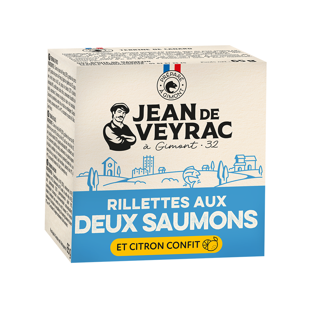 rillettes aux deux saumons et citron confit 65g