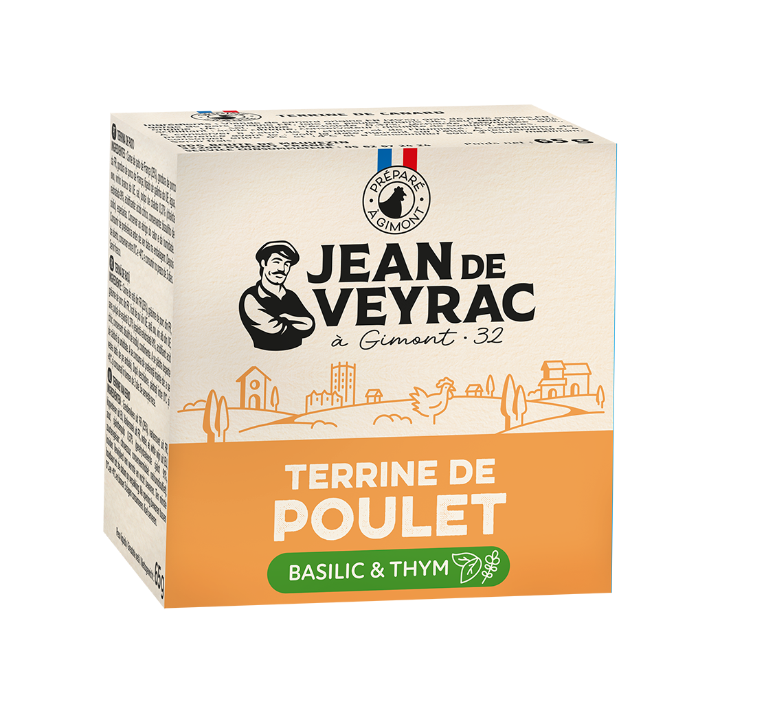 Terrine de poulet, basilic et thym 65g