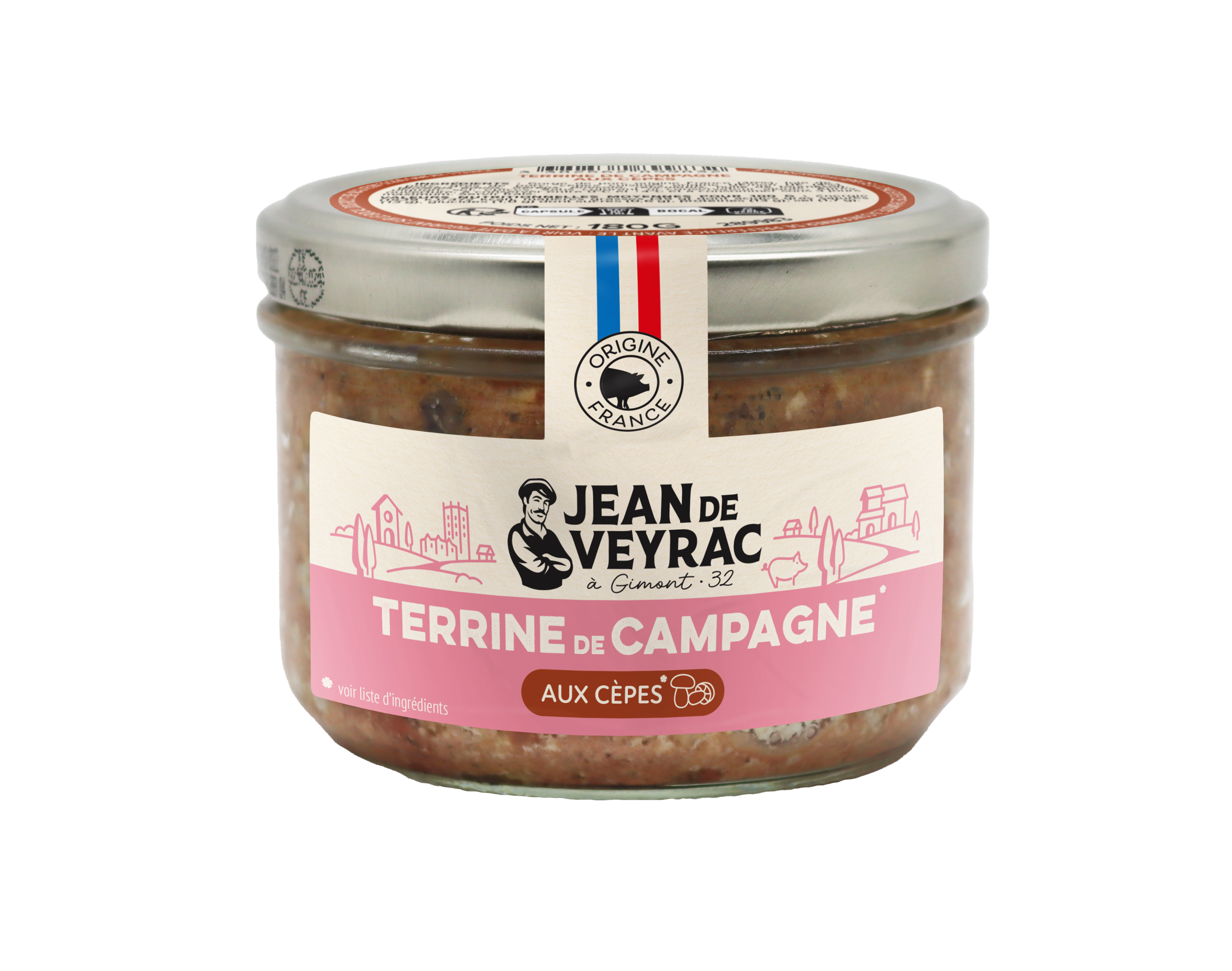 Terrine de campagne aux cèpes 180g
